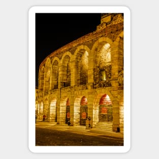 Nighttime at the Arena di Verona Sticker